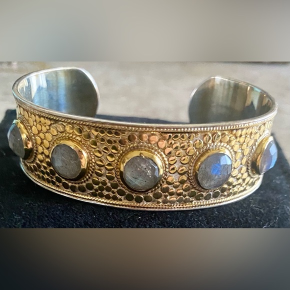 Anna Beck 5 Stone Laborite Cuff Bracelet - Picture 5 of 7